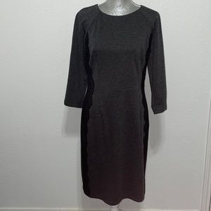Dress gray lined side lace‎ trimmed size 10